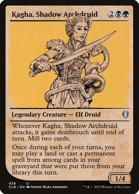 Kagha, Shadow Archdruid (426) - SHOWCASE (Foil) - Commander Legends: Battle for Baldur's Gate - Game On
