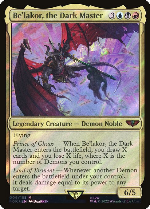 Be'lakor, the Dark Master (6) (Foil) - Warhammer 40,000 Commander - Game On
