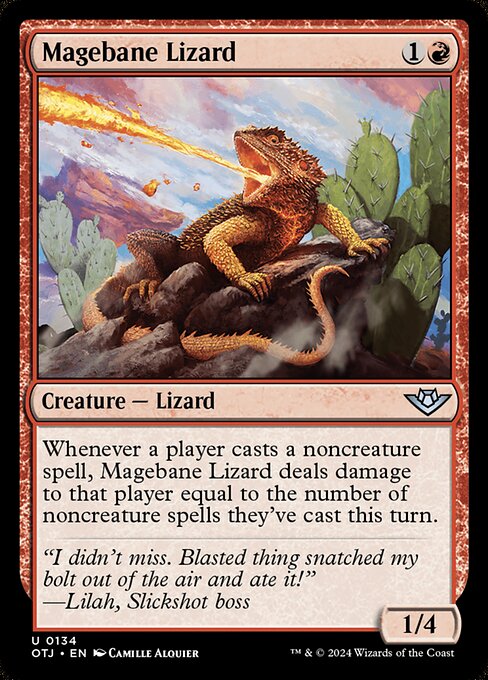 Magebane Lizard (134) (Foil) - Outlaws of Thunder Junction - Game On