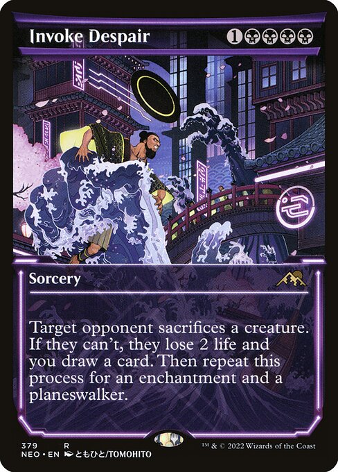 Invoke Despair (379) - SHOWCASE (Foil) - Kamigawa: Neon Dynasty - Game On