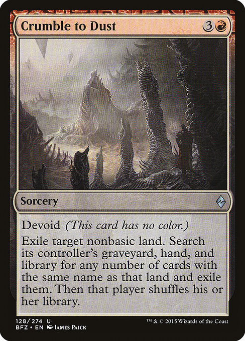 Crumble to Dust (128) (Foil) - Battle for Zendikar - Game On