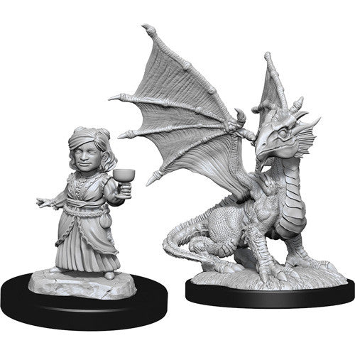 Dragon, Silver Wyrmling & Halfling - Adversaries - Game On
