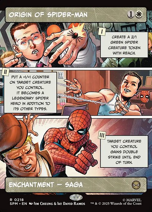 Origin of Spider-Man (218) - BORDERLESS - FULL ART - Marvel's Spider-Man - Game On