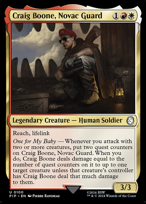 Craig Boone, Novac Guard (100) - Fallout - Game On