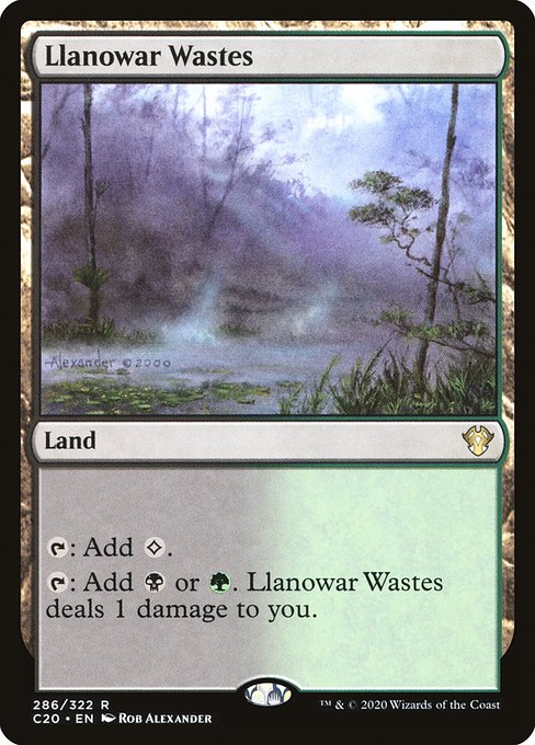 Llanowar Wastes (286) - Commander 2020 - Game On