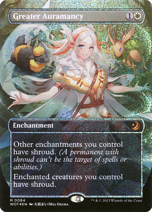 Greater Auramancy (84) - BORDERLESS - FULL ART (Foil) - Wilds of Eldraine: Enchanting Tales - Game On