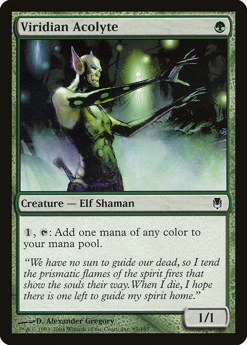 Viridian Acolyte (89) (Foil) - Darksteel - Game On