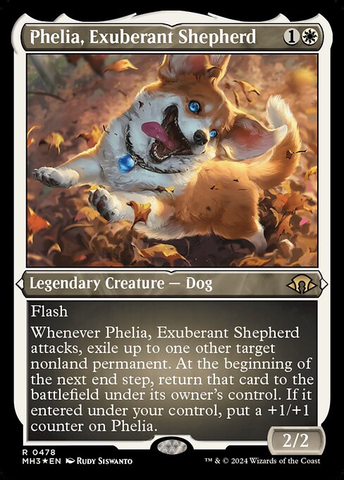 Phelia, Exuberant Shepherd (478) (Etched) - Modern Horizons 3 - Game On