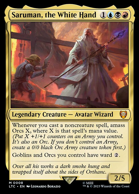 Saruman, the White Hand (8) (Foil) - Tales of Middle-earth Commander - Game On