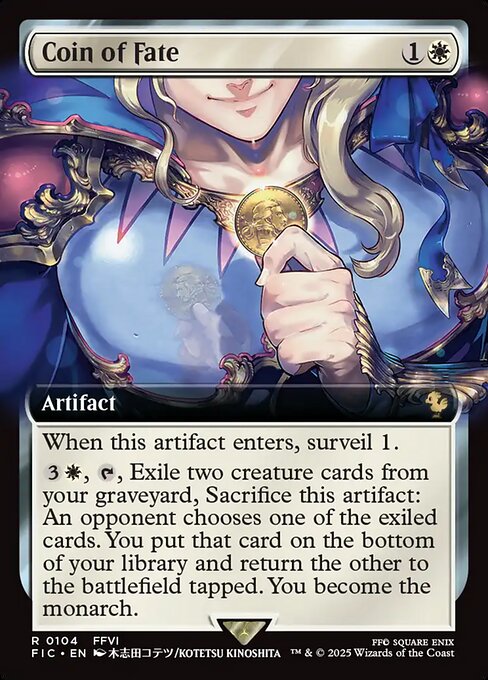 Coin of Fate (104) - EXTENDED ART (Foil) - Final Fantasy Commander - Game On