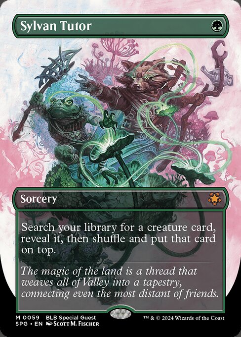 Sylvan Tutor (59) - BORDERLESS - FULL ART - Special Guests - Game On