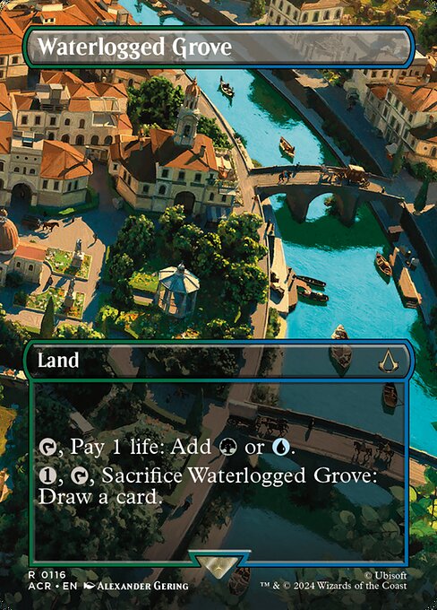Waterlogged Grove (116) - BORDERLESS - FULL ART - Assassin's Creed - Game On