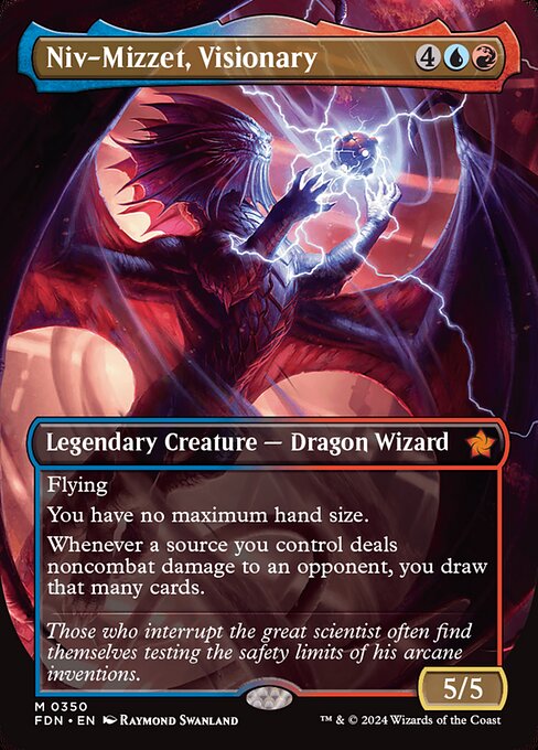Niv-Mizzet, Visionary (350) - BORDERLESS (Foil) - Foundations - Game On