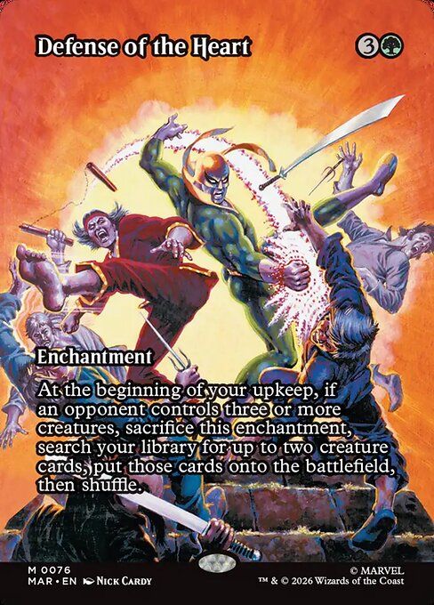 Defense of the Heart (76) - BORDERLESS - FULL ART - Marvel Universe - Game On