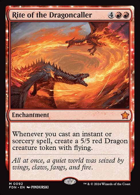 Rite of the Dragoncaller (92) (Foil) - Foundations - Game On