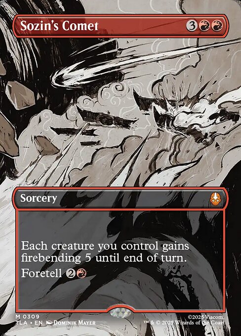 Sozin's Comet (309) - BORDERLESS - FULL ART (Foil) - Avatar: The Last Airbender - Game On