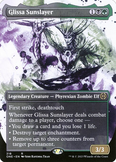Glissa Sunslayer (318) - BORDERLESS (Foil) - Phyrexia: All Will Be One - Game On