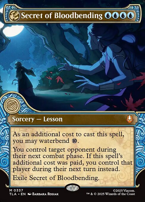 Secret of Bloodbending (337) - BORDERLESS (Foil) - Avatar: The Last Airbender - Game On