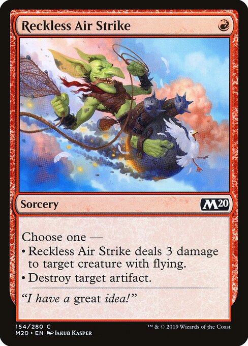 Reckless Air Strike (154) (Foil) - Core Set 2020 - Game On