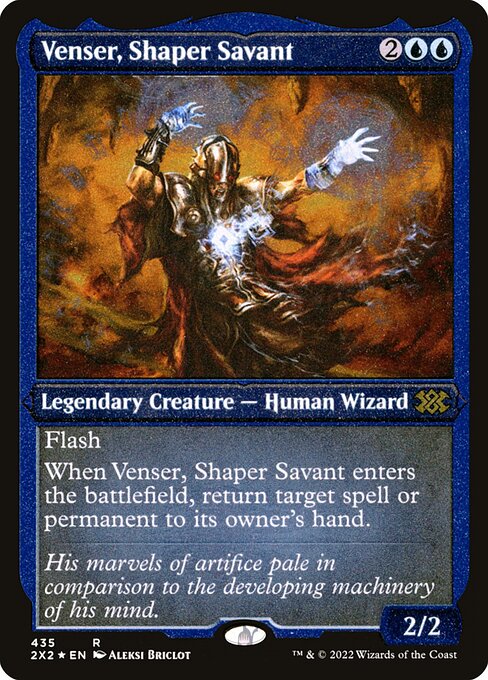 Venser, Shaper Savant (435) (Etched) - Double Masters 2022 - Game On