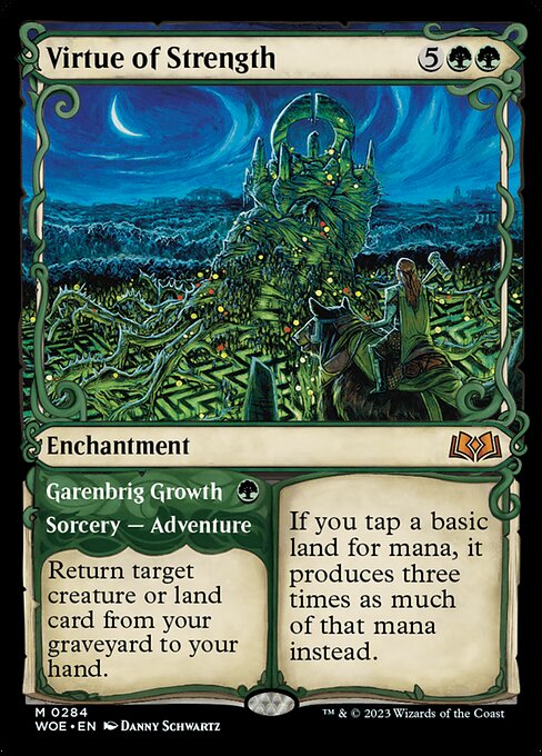 Virtue of Strength // Garenbrig Growth (284) - SHOWCASE - Wilds of Eldraine - Game On