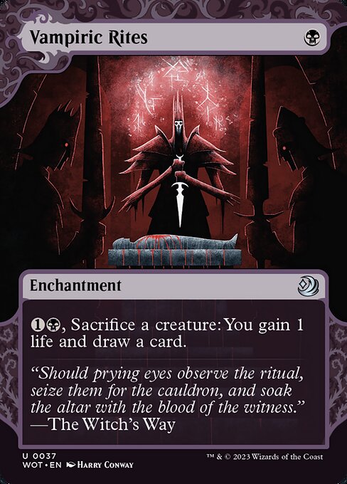 Vampiric Rites (37) - BORDERLESS (Foil) - Wilds of Eldraine: Enchanting Tales - Game On
