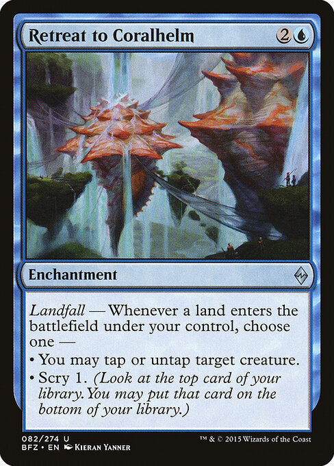 Retreat to Coralhelm (82) (Foil) - Battle for Zendikar - Game On