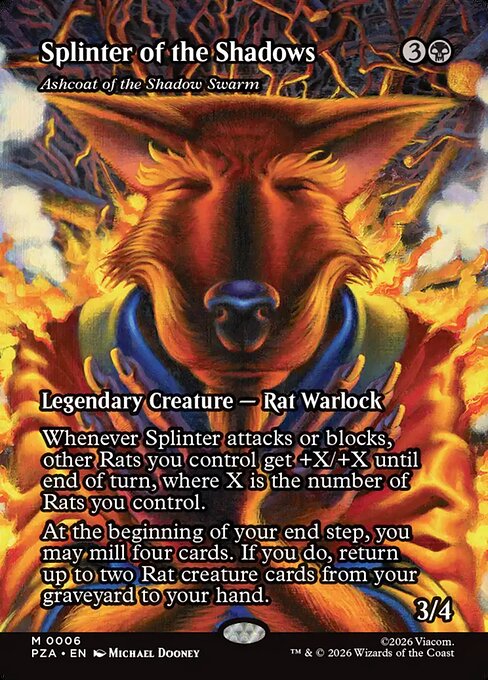 Ashcoat of the Shadow Swarm (6) - BORDERLESS - FULL ART - Teenage Mutant Ninja Turtles Source Material - Game On
