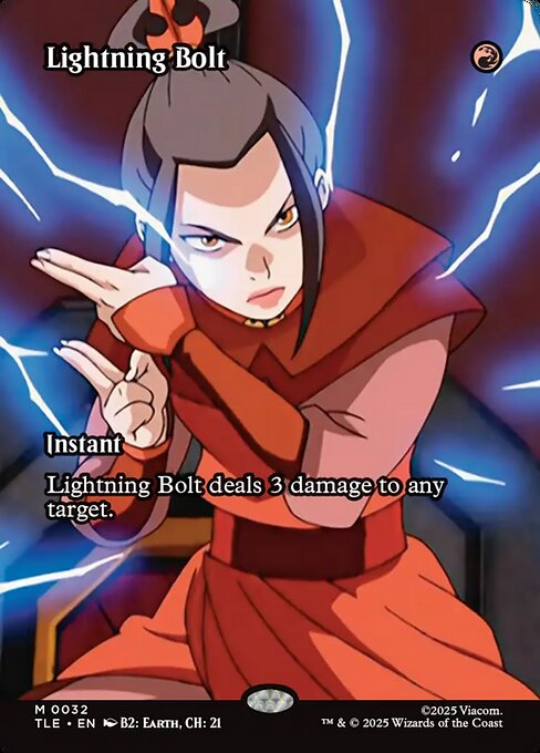 Lightning Bolt (32) - BORDERLESS - FULL ART (Foil) - Avatar: The Last Airbender Eternal - Game On