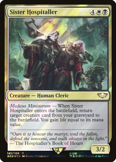 Sister Hospitaller (141★) (Foil) - Warhammer 40,000 Commander - Game On