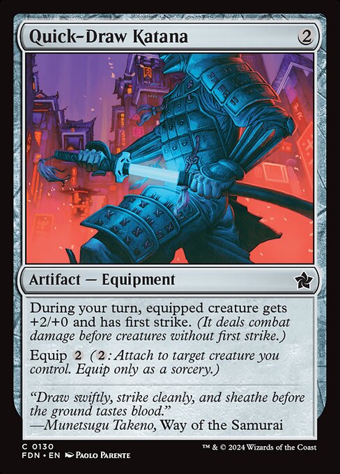 Quick-Draw Katana (130) (Foil) - Foundations - Game On