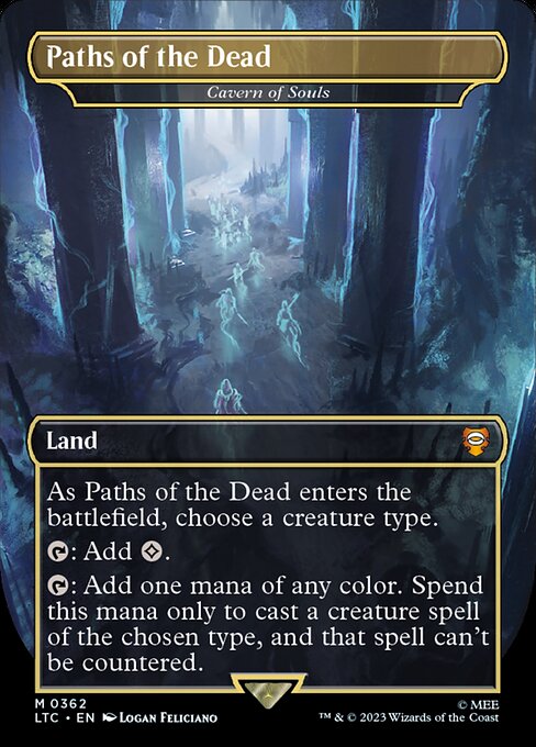 Cavern of Souls (362) - BORDERLESS - FULL ART (Foil) - Tales of Middle-earth Commander - Game On