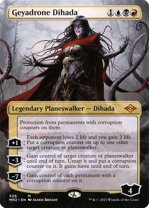 Geyadrone Dihada (305) - BORDERLESS - FULL ART (Foil) - Modern Horizons 2 - Game On