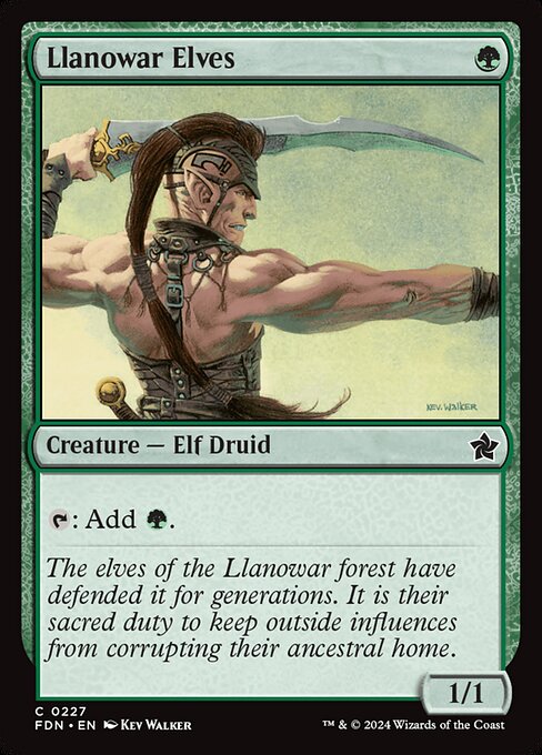 Llanowar Elves (227) (Foil) - Foundations - Game On