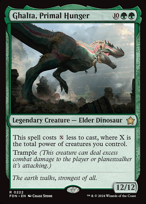 Ghalta, Primal Hunger (222) (Foil) - Foundations - Game On