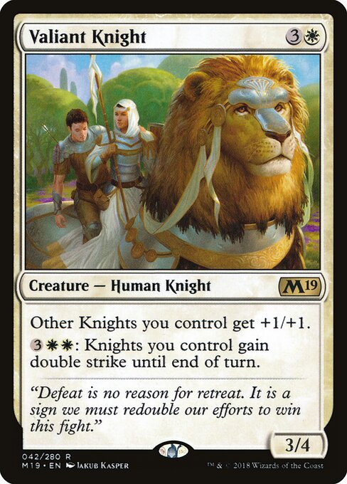 Valiant Knight (42) (Foil) - Core Set 2019 - Game On