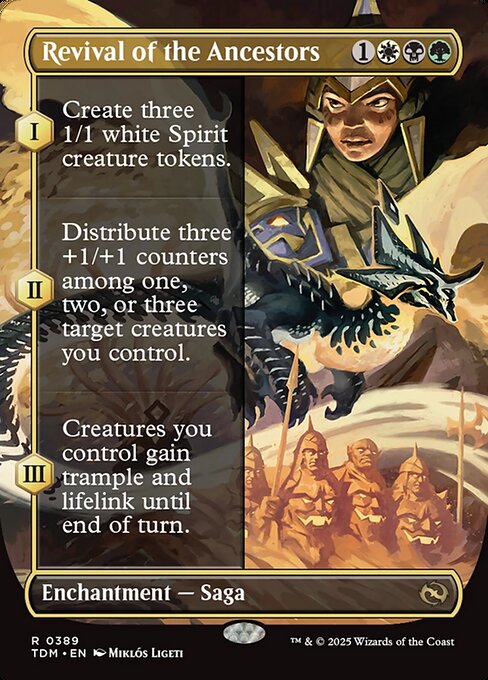 Revival of the Ancestors (389) - BORDERLESS - FULL ART (Foil) - Tarkir: Dragonstorm - Game On
