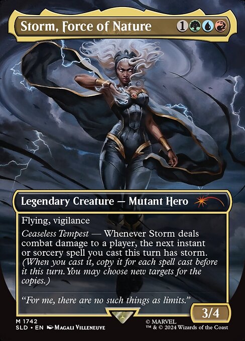 Storm, Force of Nature (1742) - BORDERLESS - FULL ART - Secret Lair Drop - Game On