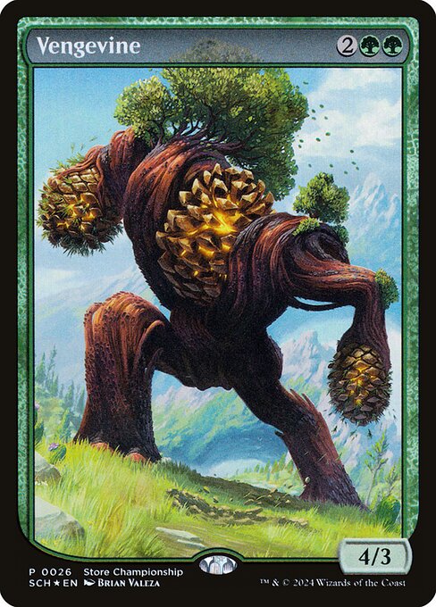 Vengevine (26) - FULL ART (Foil) - Store Championships - Game On