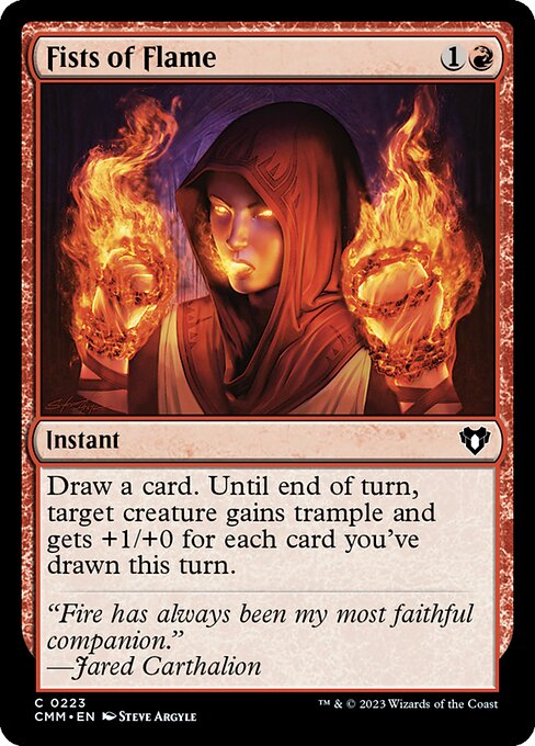 Fists of Flame (223) (Foil) - Commander Masters - Game On