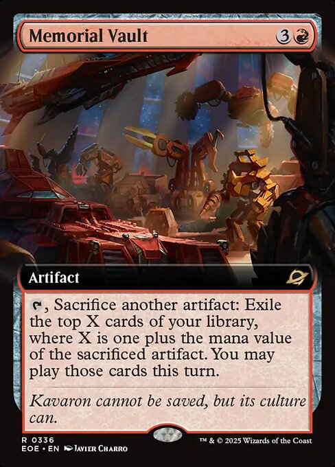Memorial Vault (336) - EXTENDED ART (Foil) - Edge of Eternities - Game On