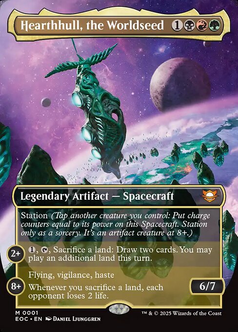 Hearthhull, the Worldseed (1) - BORDERLESS - FULL ART (Foil) - Edge of Eternities Commander - Game On