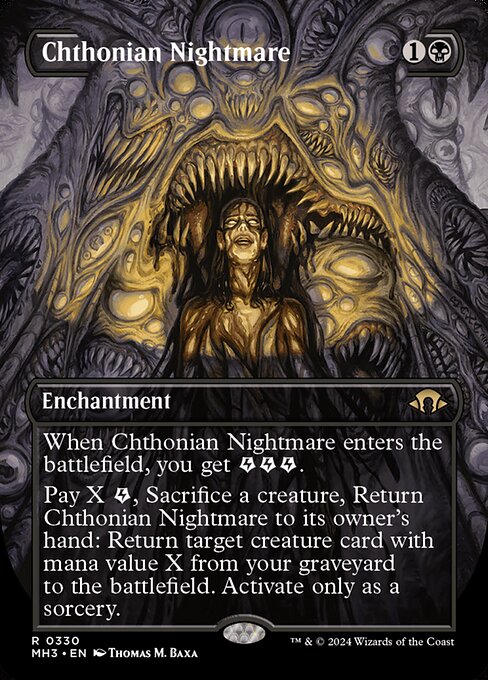 Chthonian Nightmare (330) - BORDERLESS - FULL ART (Foil) - Modern Horizons 3 - Game On