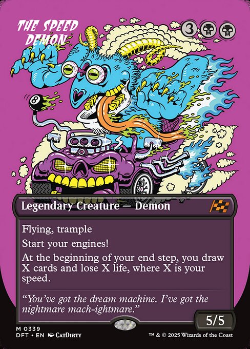 The Speed Demon (339) - BORDERLESS - FULL ART (Foil) - Aetherdrift - Game On