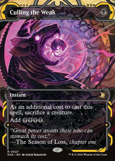 Culling the Weak (27) - BORDERLESS (Foil) - Secrets of Strixhaven Mystical Archive - Game On