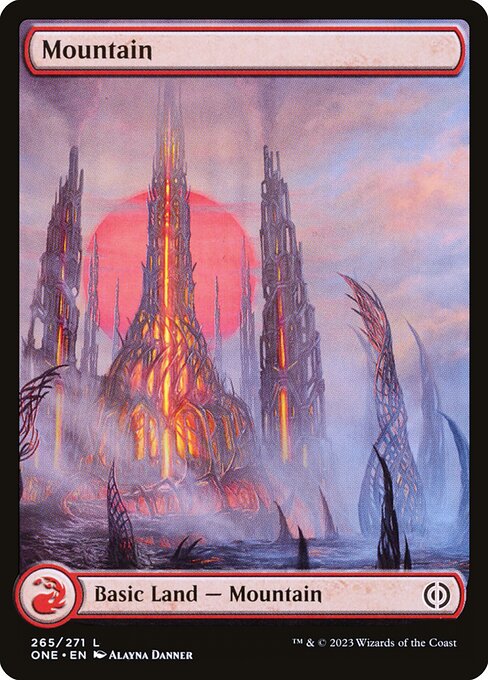 Mountain (265) - FULL ART - Phyrexia: All Will Be One - Game On