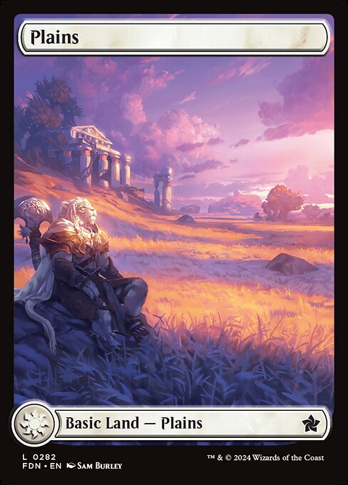 Plains (282) - FULL ART - Foundations - Game On
