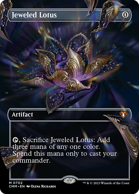 Jeweled Lotus (702) - BORDERLESS - FULL ART (Foil) - Commander Masters - Game On