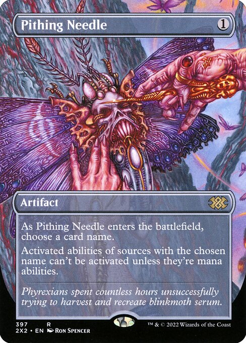 Pithing Needle (397) - BORDERLESS - FULL ART (Foil) - Double Masters 2022 - Game On