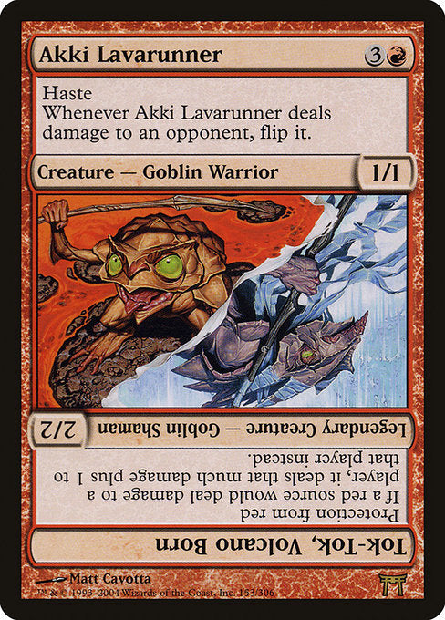 Akki Lavarunner // Tok-Tok, Volcano Born (153) - Champions of Kamigawa - Game On